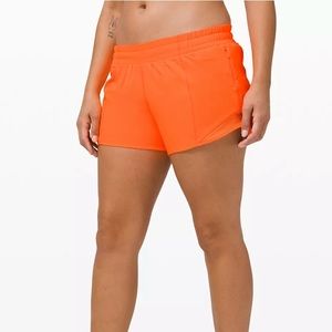 lululemon hotty hot shorts highlight orange